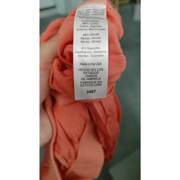 Michael Stars Lidia Relaxed Jogger Pockets Coral Small NWT - Picture 6 of 7